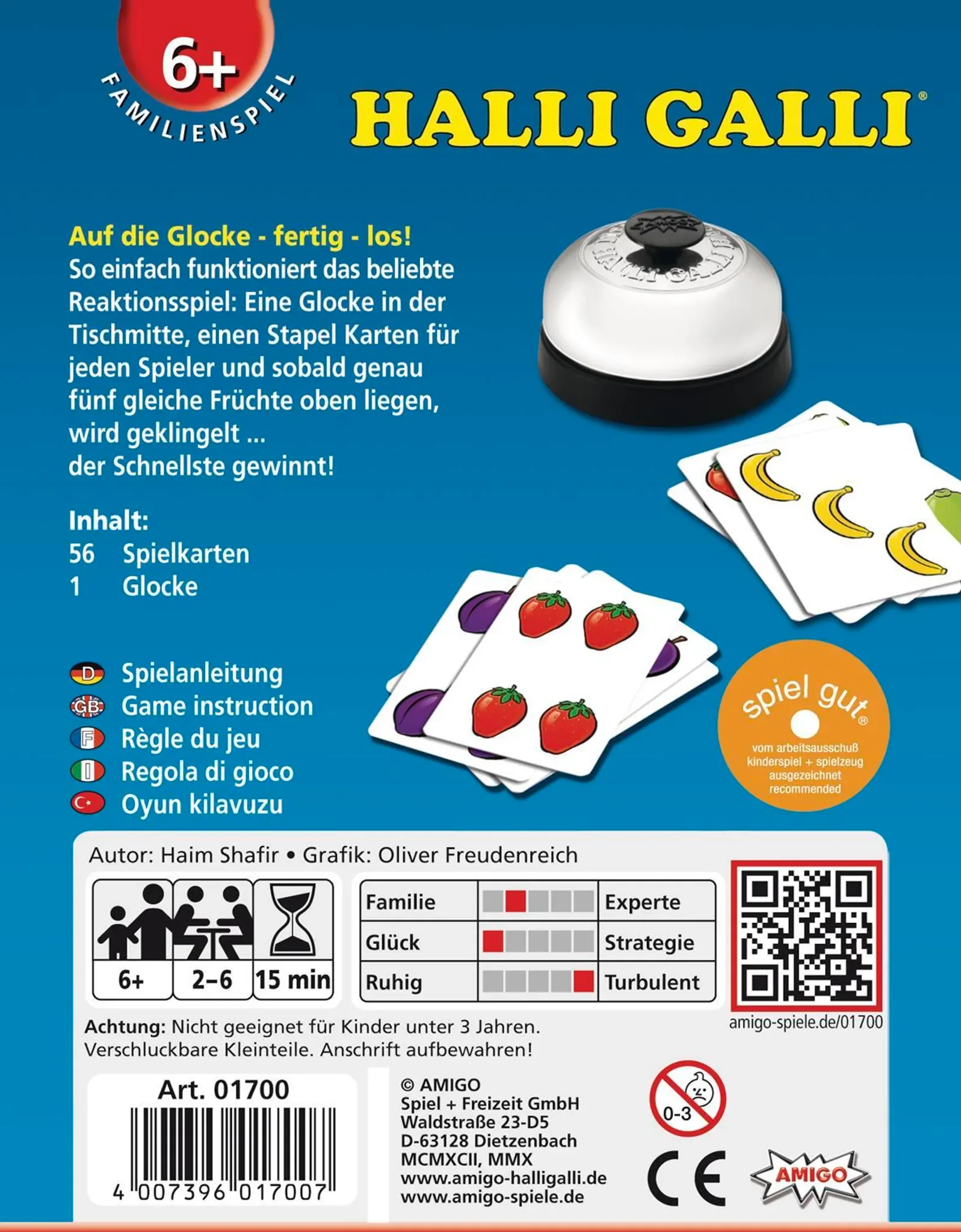Halli Galli – Rasantes Reaktionsspiel mit Glocke